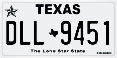 TX license plate DLL9451