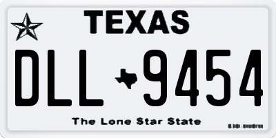 TX license plate DLL9454