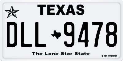 TX license plate DLL9478