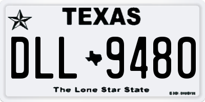 TX license plate DLL9480