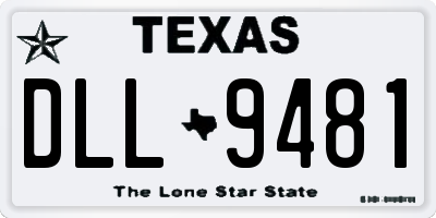 TX license plate DLL9481