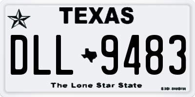 TX license plate DLL9483