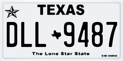 TX license plate DLL9487