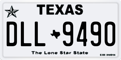 TX license plate DLL9490