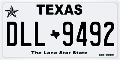 TX license plate DLL9492