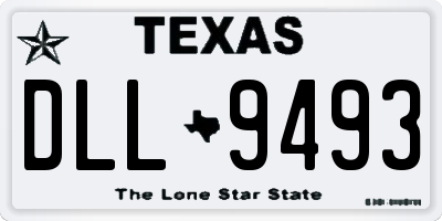 TX license plate DLL9493