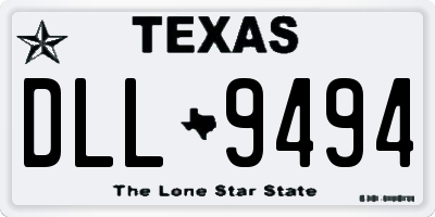 TX license plate DLL9494