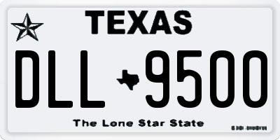TX license plate DLL9500