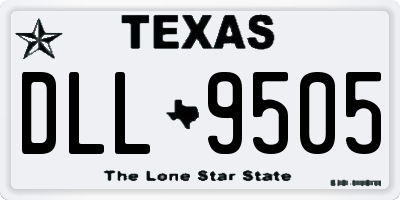 TX license plate DLL9505
