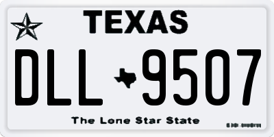 TX license plate DLL9507