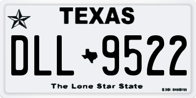 TX license plate DLL9522