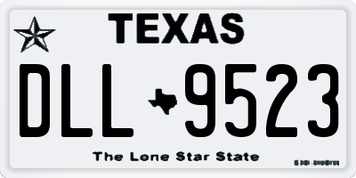 TX license plate DLL9523