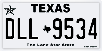TX license plate DLL9534