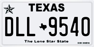 TX license plate DLL9540