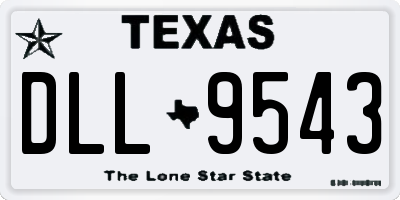 TX license plate DLL9543