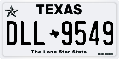 TX license plate DLL9549