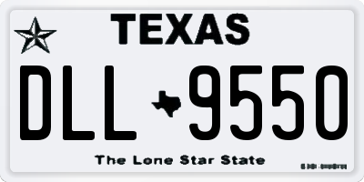 TX license plate DLL9550