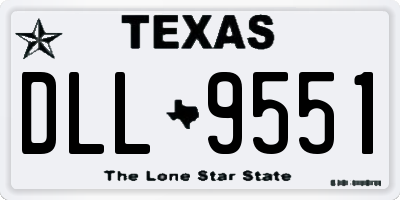 TX license plate DLL9551