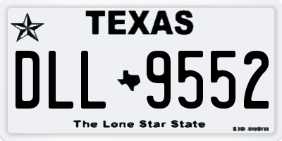 TX license plate DLL9552