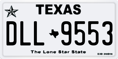 TX license plate DLL9553