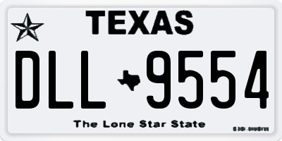 TX license plate DLL9554