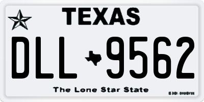 TX license plate DLL9562