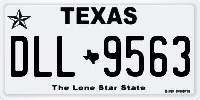 TX license plate DLL9563