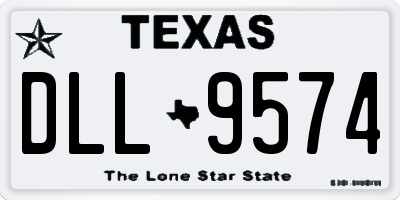 TX license plate DLL9574