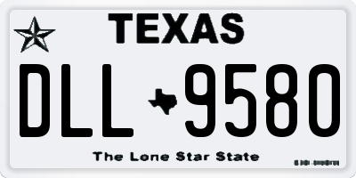 TX license plate DLL9580