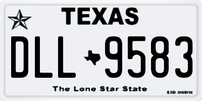TX license plate DLL9583