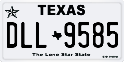 TX license plate DLL9585