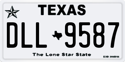 TX license plate DLL9587