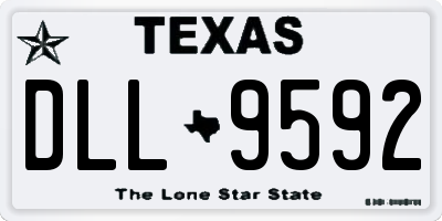 TX license plate DLL9592