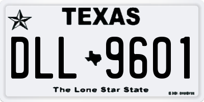 TX license plate DLL9601