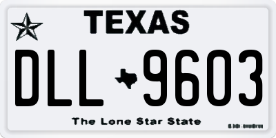 TX license plate DLL9603