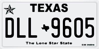 TX license plate DLL9605