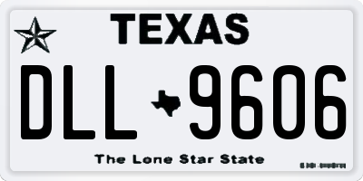 TX license plate DLL9606