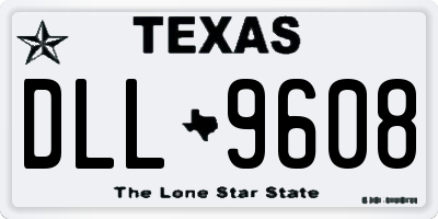TX license plate DLL9608