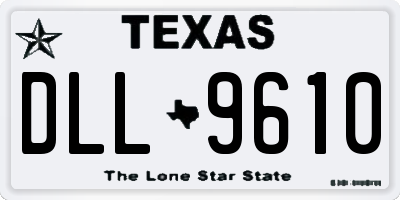 TX license plate DLL9610