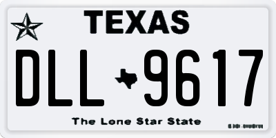 TX license plate DLL9617