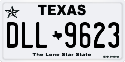 TX license plate DLL9623