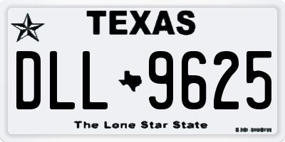 TX license plate DLL9625