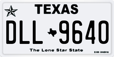 TX license plate DLL9640