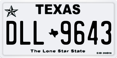 TX license plate DLL9643