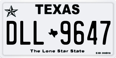 TX license plate DLL9647
