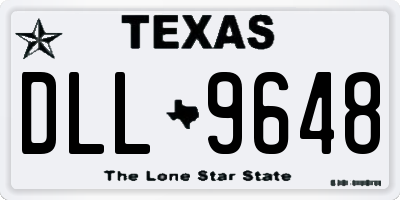 TX license plate DLL9648