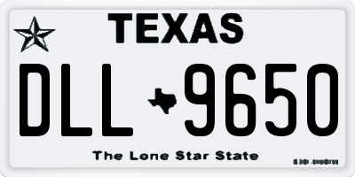 TX license plate DLL9650
