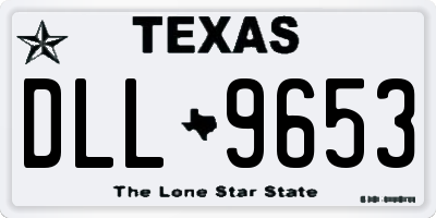 TX license plate DLL9653