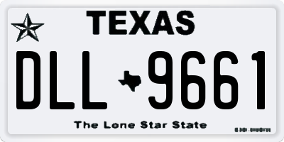 TX license plate DLL9661