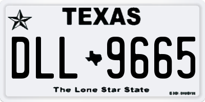 TX license plate DLL9665